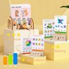 Flash Cards for Toddlers, 40PCS Double Sides Math Flashcards, Colors & Shapes Cognitive Cards, Logic Key Montessori Toys, Preschool Learning Activities for 4 5 6 Years Old