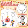 30 Pcs Circus Party Favors Circus Keychain Clown Animals Key Ring Carnival Theme Party Supplies Decorations