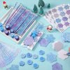 Cholemy 168 Pcs Winter Snowflake Party Favors Goodie Bags Stuffers Classroom Prizes Gifts Mini Notebook Pencil Stamp Sticker Stationery Set Christmas Winter Themed Birthday Party Favors
