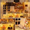 piberagi DIY Miniature Dollhouse Kit with Furniture, 1:24 Scale Creative Room Mini Wooden Doll House Accessories Plus Dust Proof for Kids Teens Adults(Cake Diary)