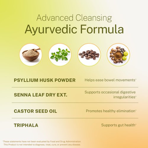 Auric Flush 365 Effervescent 60 Tablets Herbal Digestive Support | with Triphala, Isabgol, Castor Oil & Senna | Honey Lemon Flavor | Support Bowel & Gut Cleanse | Plant-Based Supplement