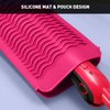 ZAXOP Resistant Silicone Mat Pouch for Flat Iron, Curling Iron,Hot Hair Tools (Hotpink)