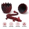 Bismion 3D Printed Dragon Toy 12" Crystal Dragon Fidget Executive Desk Dragon Egg
