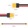 YACSEJAO XT60 Extension Cable 3.9FT/1.2M 16AWG XT60 Male to Female Connector for RC Lipo Battery Remote Control FPV Drone