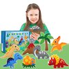 CiyvoLyeen Dinosaur Sewing Craft Kit DIY Kids Craft and Sew Set for Girls and Boys Educational Beginners Sewing Stuffed Animal Felt Plush Ornaments Set of 14 Sewing Kits for Kids Age 8 9 10 11 12