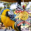 LUOZZY Parrot Foraging Toy Parrot Chewing Toy Bird Bell Pendant Bird Cage Supply Pet Accessories - Random Color