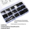 Set Screws Assortment Kit, 400 Pcs M3/M4/M5/M6/M8 Allen Head Hex Socket Grub Screw Set, Black Hex Allen Head Screws with Internal Hex Drive for Door Handles, Light Fixture Screws