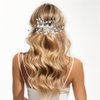 Dohia Crystal Bride Wedding Hair Comb Pearl Bridal Hair Piece Hair Accessories Rhinestone Bridesmaid Side Combs ST1-ZZFS
