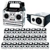 MOKTREGD 80s 90s Novelty Favor Boxes, 80s 90s Props Retro Radio Decorations Hip Hop Theme Party Favor Supplies Table Centerpieces for Birthday Music Retro Theme Party Supplies, 25 Pieces