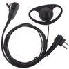 TENQ D Shape Earpiece Headset PTT for Motorola Two Way Radio Walkie Talkie 2pin(5 Packs)