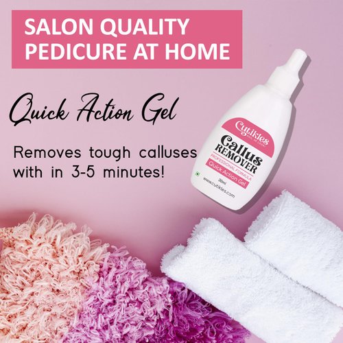 Cutikles Callus Remover Gel for Feet. Strong Professional Formula Removes Tough Callus Instantly. Get Spa like Pedicures at home - 1 Fl Oz