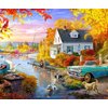 Springbok's Lakeside Fall Retreat 1000 Piece Puzzle for Adults Takes You On a Wonderful Lakeside Escape