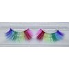 Alluring Synthetic Mink Lashes Reusable Strip False Eyelashes Cat-Eye, Fun Colored 3D Look Lashes, 2 Layers (Rainbow)