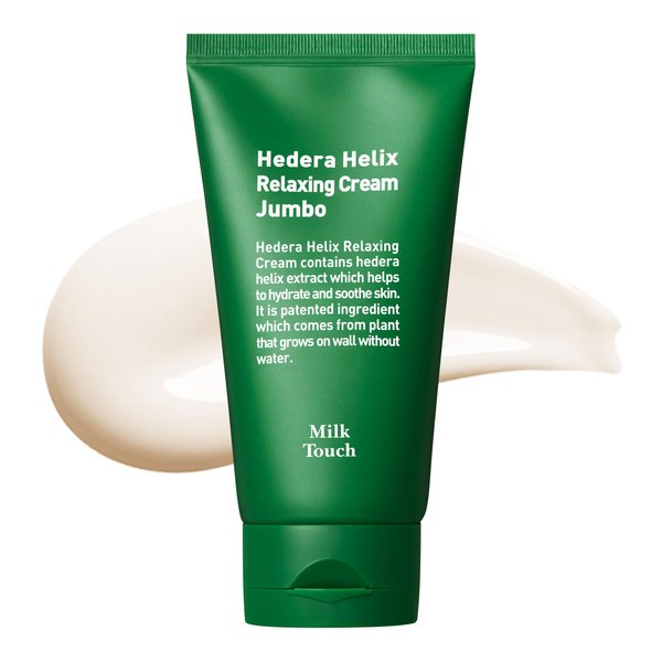 MILKTOUCH Hedera Helix Relaxing Cream Jumbo - Redness Relief Face Moisturizer, Hydrating & Calming Cream for Sensitive and Redness-Prone Skin with Hedera Helix, Cica Extract, Soothes Rosace 3.38 oz.