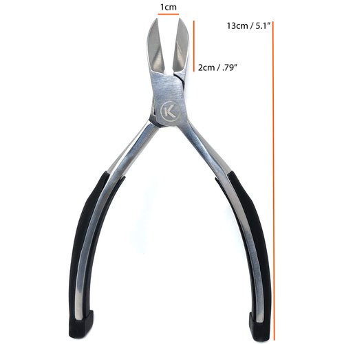 Kohm CP-900 Toenail Clippers for Thick, Fungal or Ingrown Toenails, Soft Rubber Handle, 5" Long, Ingrown Toenail Tool for Men, Seniors, Adults, 2 cm Blade Length