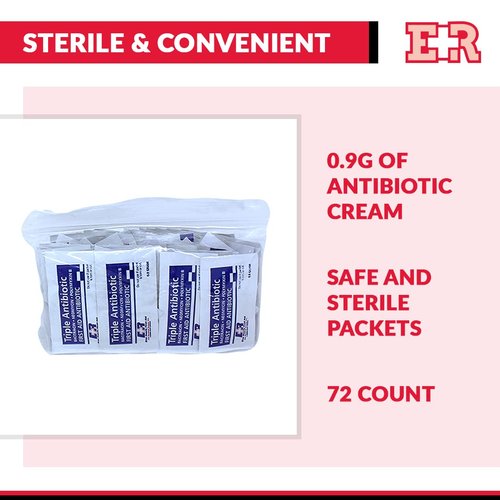 Ever Ready First Aid Triple Antibiotic Ointment .9gr Packets - 72 Count