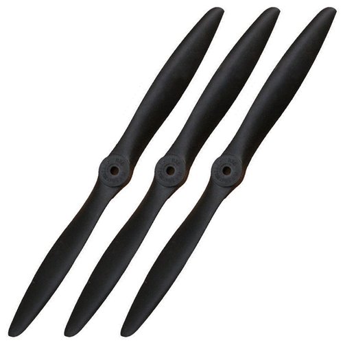 XOAR PJG 10x6 RC Airplane Propeller 10 Inch 2 Blade Nylon Prop for Fixed-Wing RC Planes (Pack of 3)