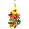 YF-ANEN Parrot Bird Chew Toys - Natural Wooden Bite Blocks for Small to Medium Parrots