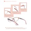HEEYYOK Reading Glasses Women 1.75 5-Pack,Beautiful Women Readers,Quality Spring Hinge Colorful Inculding Sun for Reading Outdoors