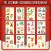 EMOME Metallic Glitter Christmas Tattoo, Xmas Party Favors Tattoo Special for Christmas Stocking Stuffers, Kids Tattoo Sticker for Girls Boys Christmas Prizes（12 Sheets)