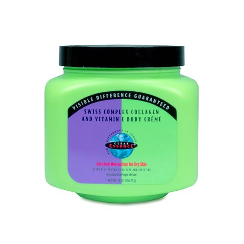 Clear Essence Sensitive Swiss Collagen Vitamin E Creme for Dry Skin - Collagen Moisturizer Face Cream & Body Cream for Uneven Patches & Dull Complexions - Dermatologist Tested Collagen Cream - 19 Oz