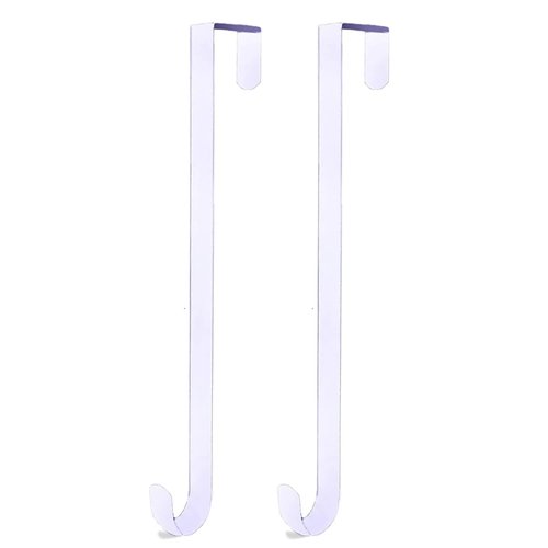 Aeibun Metal 15in Wreath Hangers for Front Door 2 Pack - Wider Long Over Door Hook for Home Organizer Decor(Weidth Up to 2.17") - Sturdy Hat Rack Door Hanger for Hanging Clothes,Bag,Purse,Door Sign