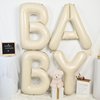 Letter Balloons Beige,40 Inch Letter O Balloons,A-Z Alphabet Name Foil Balloons,Big Single Cream Aluminum O Word Balloons Helium for Birthday,Anniversary,Baby Shower,Wedding Party Supplies Decorations