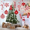 JIUDUOYUAN 52 Pcs Candy Cane Christmas Party Decorations Christmas Candy Hanging Ceiling Swirls Streamers for Christmas Home Candyland Winter Holiday Party Decor Supplies