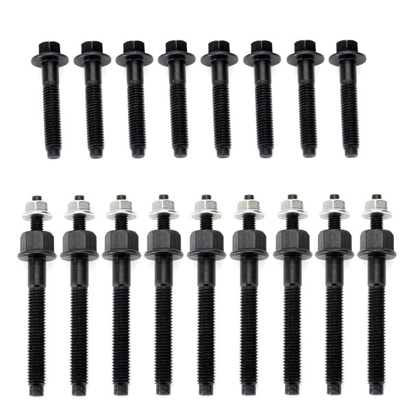 RJSPHH Exhaust Manifold Bolts & Studs Hardware Kit set Compatible for 2003-2008 Chrysler Dodge Ram 5.7L V8 Engines. (Complete set Left + Right)