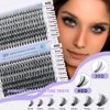 DIY Lash Extension Kit 280 Pcs Lash Clusters Kit Individual Lashes Natural 9-16mm D Curl with Bond Seal Tweezers Pearl Stickers False Eyelash for Beginner Eyelash Extensions at Home (30D+40D)
