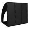 SAYEEC Magazine Holder Desk File Organizer Plastic 3 Compartment File Holder Folder Stand File Divider Document Cabinet Rack Book Storage Organizer Filling Box (Black)
