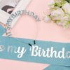 KICOSY Cute Birthday Headband for Women Birthday Crown for Women IT'S MY BIRTHDAY Tiara & Sash Happy Birthday Sash and Crown Birthday Gifts Birthday Accessories for Girls (Blue)