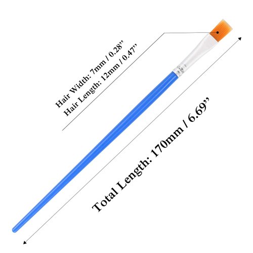 UPINS 30 Pcs Flat Paint Brushes, Small Brush Bulk for Detail Painting