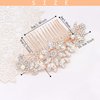 Ammei Headpiece Rose Gold Wedding Hair Comb With Pearls and Crystals Wedding Hair Accessories Bridal Headpiece Or For Parties (Rose God)