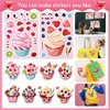 24 Sheets Make Your Own Cupcake Stickers Make A Face Stickers for Kids Toddlers with DIY Craft Stickers Kids Party Favor Supplies Crafts