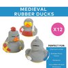 Fun Express - Medieval Rubber Duckies - Toys - Character Toys - Rubber Duckies - VBS Vacation Bible School Supplies/Decor - Valentine's Day Party Favors - 12 Pieces
