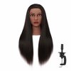 Headfix 26"-28" Long Hair Mannequin Head Synthetic Fiber Hair Hairdresser Practice Styling Training Head Cosmetology Manikin Doll Head with Clamp (6F2026BY0220)