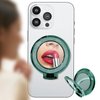 YG Culture Diamond Bling Mirror Cell Phone Grip Stand, Supports Magnetic Charging, Adjustable Angles, Always Keep Your Beauty on Point(Green)