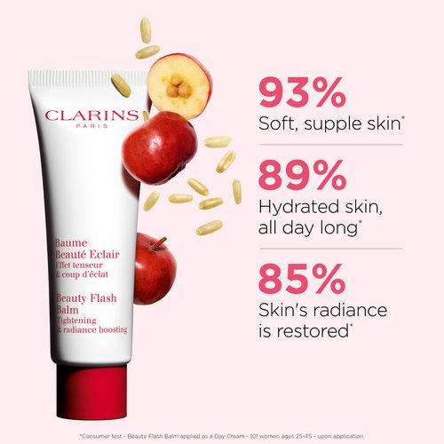 Clarins Beauty Flash Balm | 3-In-1 Hydrating 10-Minute Face Mask, Make-Up Primer, or Quick Pick Me Up Radiance Booster | Moisturizes, Brightens and Visibly Tightens | Non-Oily and Non-Comedogenic