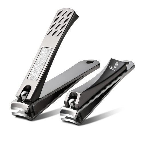 FVION Nail Clippers Set, Nail Clipper Stainless Steel Fingernail & Toenail with Nail File for Thick Nails Nail Cutters for Men Women with Gift Box
