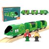 Toy Train Set for Wooden Tracks, Battery Operated Train for Toddlers, Motorized Train with Dinosaur Train for Kids, Electric Train Toy Compatible with Thomas & Friends, Brio