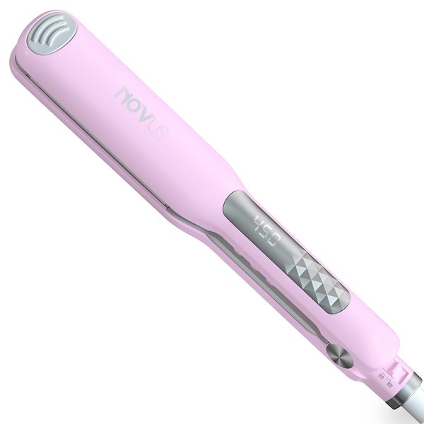 NOVUS Flat Iron - Fast Heating Ceramic Hair Straightener with 1.4" Wide Floating Board, Adjustable Temperature (210℉-450℉), and Negative Ions Straightener for All Hairstyles