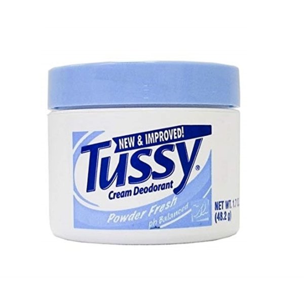 Tussy Deodorant Cream, Powder Fresh- 1.7 Oz (6 Pack)