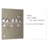 Tree-Free Greetings Holiday Greeting Cards, Penguin Merry Christmas, Vintage Brown Recycled Paper, Boxed Note Card Set, 10-Pack (HB93309)