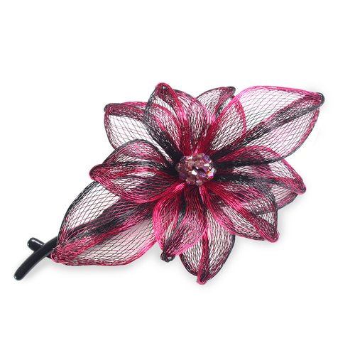 Jayongnee clip Flower Twist Hair Clip for Women, French Twist Hair Barrettes, Metal Flora Hair Barrette Clips, Non Slip Hair Clip for Girls with Handmade Metal Copper Wire