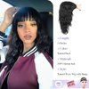 Lady Hanne Human Hair Wigs Natural Wave Human Hair Wig with Bangs for Black Women 14 inches None Lace Front Wear and Go Glueless Human Hair Wig