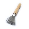 Luwigs Metal Wire Rake Wooden Handle Comb for Home Salon - Hair Dirt Removal Cleaning Tool