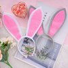 SUMERSHA 2Pcs Easter Bunny Ears Headband Rabbit Ear Headband Easter Cosplay Hairbands Halloween Party Costume Accessories (White, Gray)