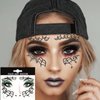 3 Pcs Halloween Temporary Tattoo Face Sticker Back Red Tattoo Face Gems Jewelry Stickers Spider Web Vampire Bat Face Rhinestone Sticker Halloween Makeup Cospaly Costumes Party Decorations