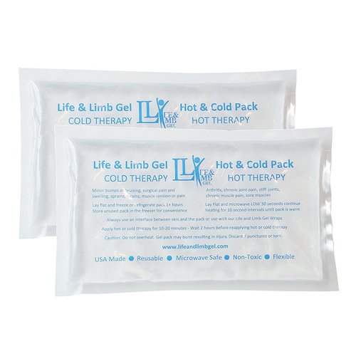 Small Reusable Gel Ice Pack for Injuries (6 X 10 Inches) USA Made Quality Hot Cold Packs - Pain Relief Elbow Knee Ankle Wrist Chiropractic Physical Therapist by Life and Limb Gel (1)